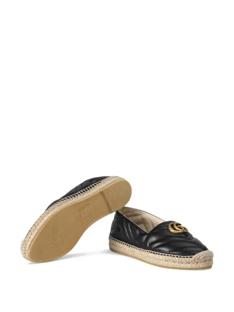 gucci leather espadrille with double g