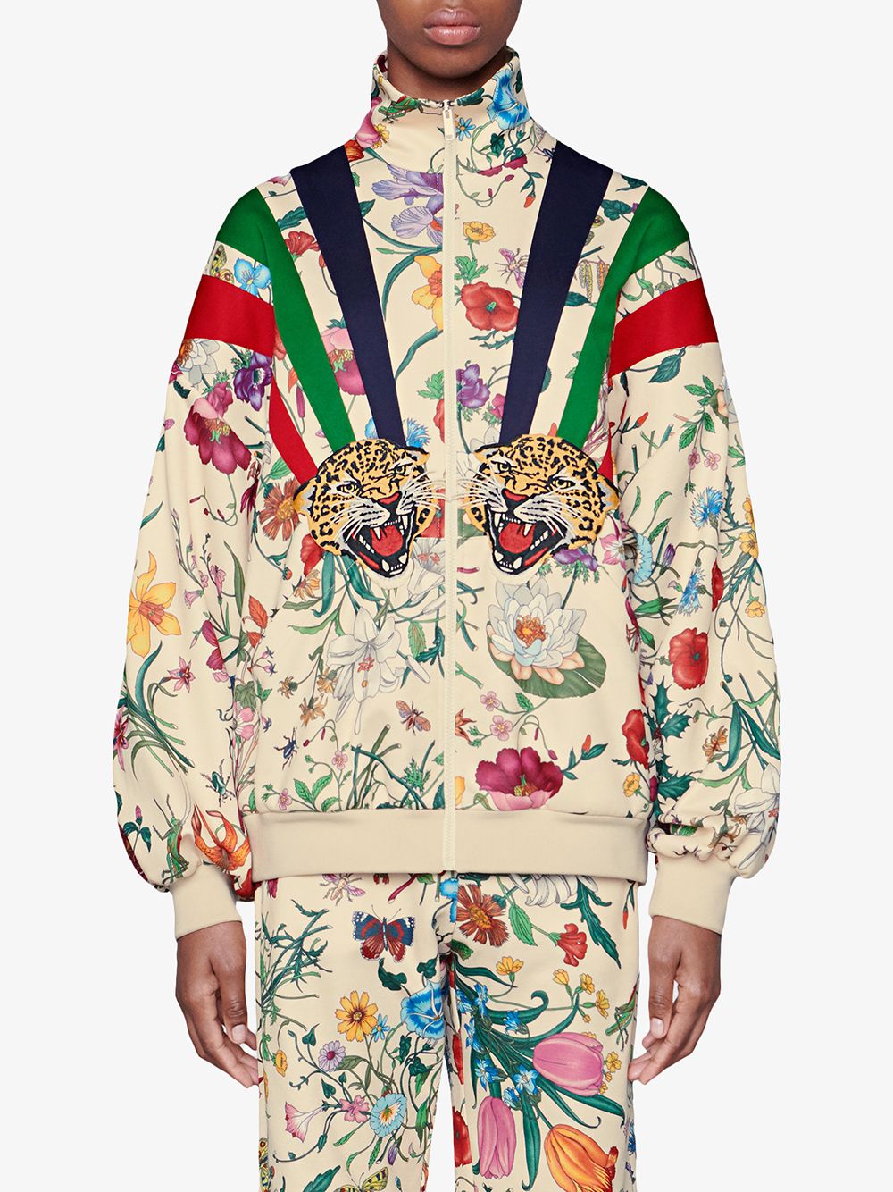 фото Gucci куртка из джерси с нашивками
