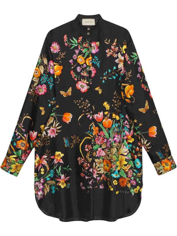 black dress with flowers