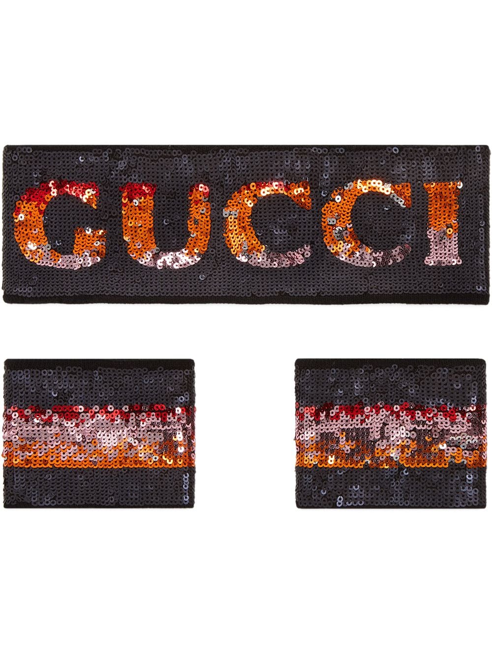 фото Gucci комплект из повязки на голову и напульсников