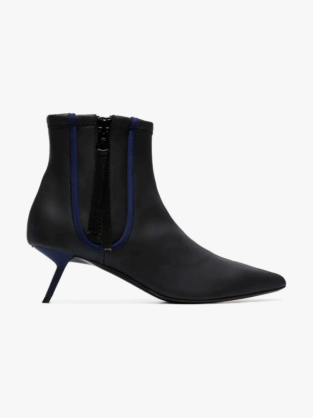 Alchimia Di Ballin ALCHIMIA DI BALLIN BLACK PERKA 55 ZIP UP LEATHER ANKLE BOOTS
