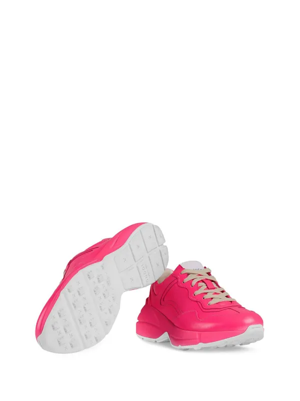 rhyton fluorescent leather sneaker