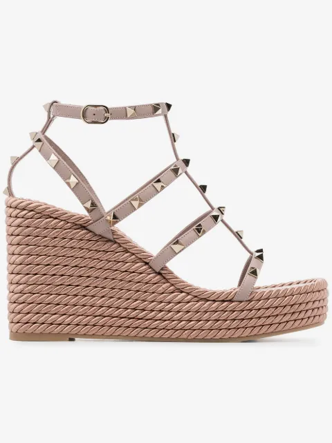 Valentino Garavani sandalias Rockstud de piel de becerro con tacón de 95 mm