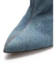 Natasha Zinko blue thigh-high denim boots