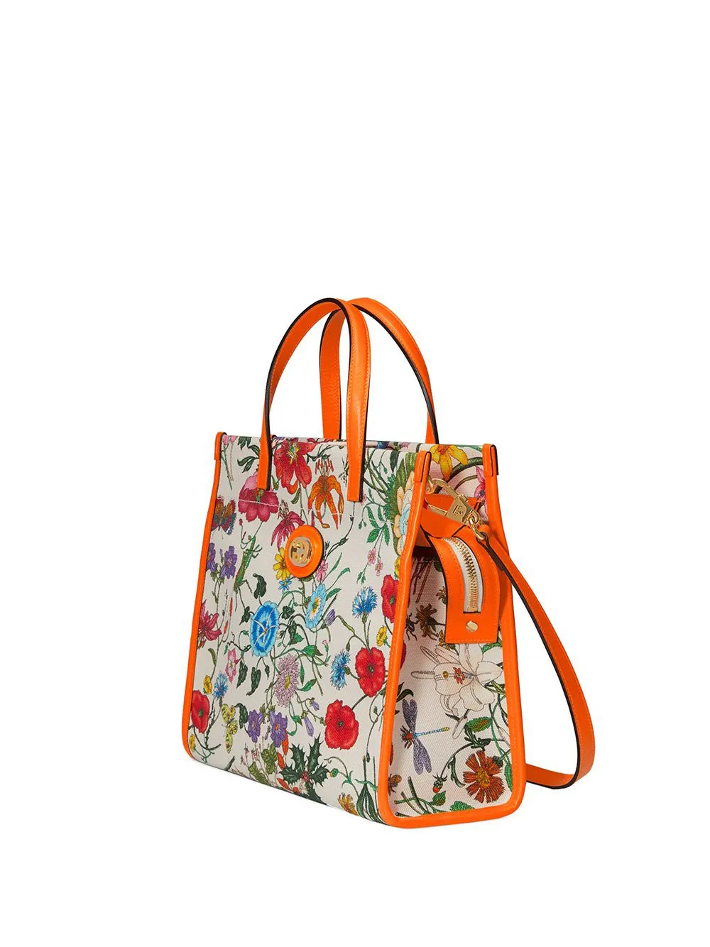 gucci medium flora tote bag
