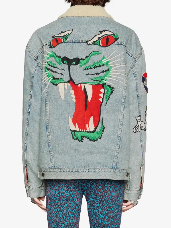 gucci panther denim jacket