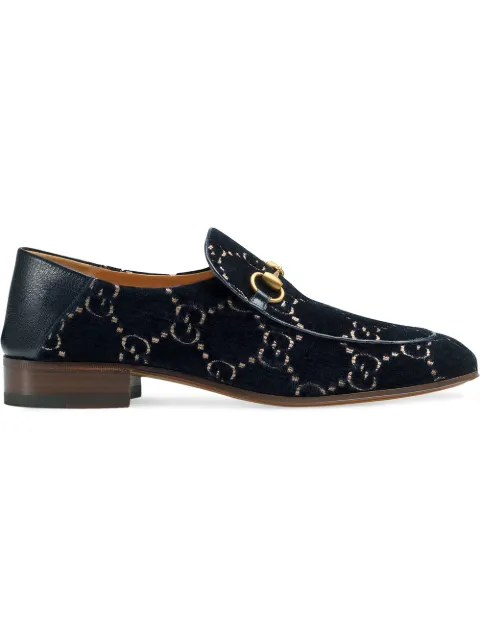 Gucci Horsebit Collapsible Leather Loafer In Blue
