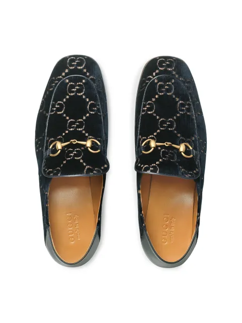 Gucci Horsebit Collapsible Leather Loafer In Blue