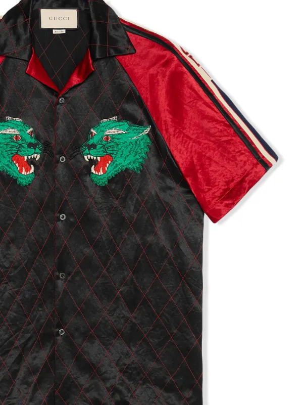 gucci panther bowling shirt