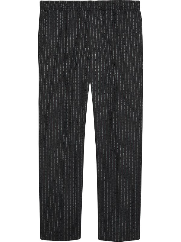 grey pinstripe joggers