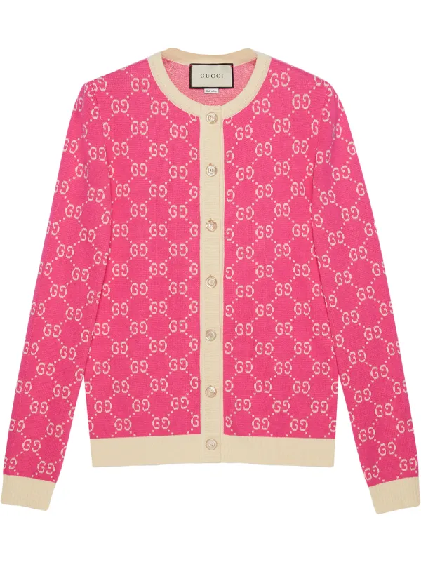 gucci pink cardigan