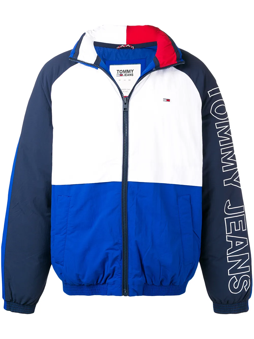 tommy jeans jeans colour block padded jacket