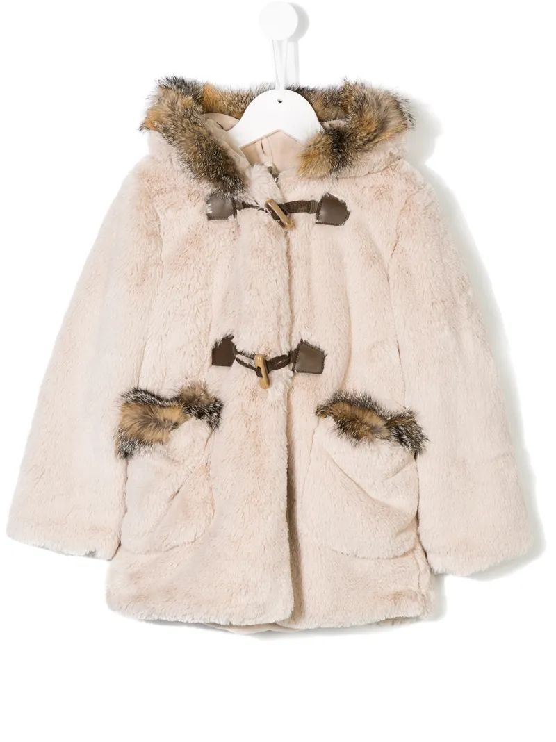 Lapin House hooded duffle coat