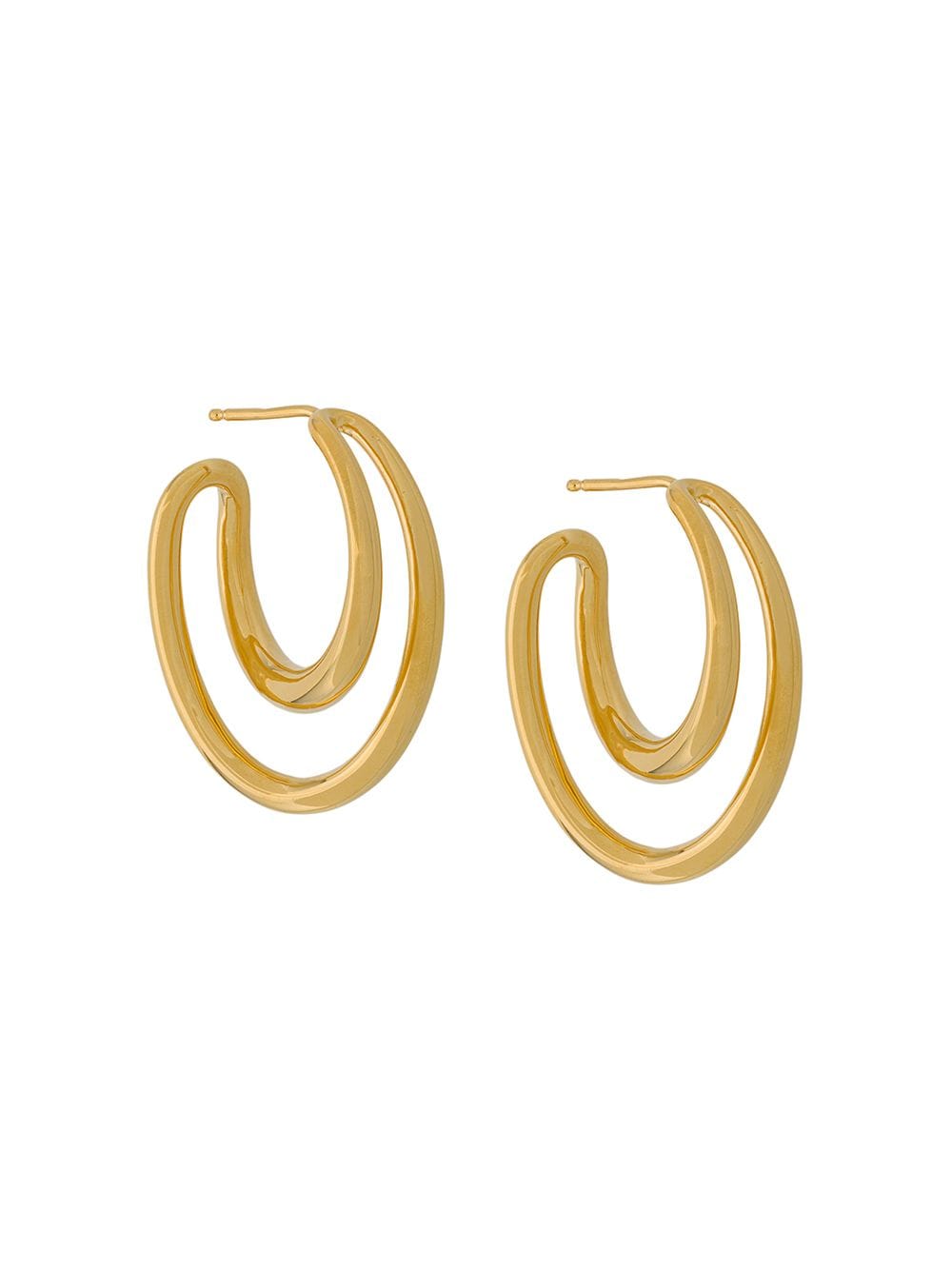 Charlotte Chesnais Initial Hoop Earrings In Gold