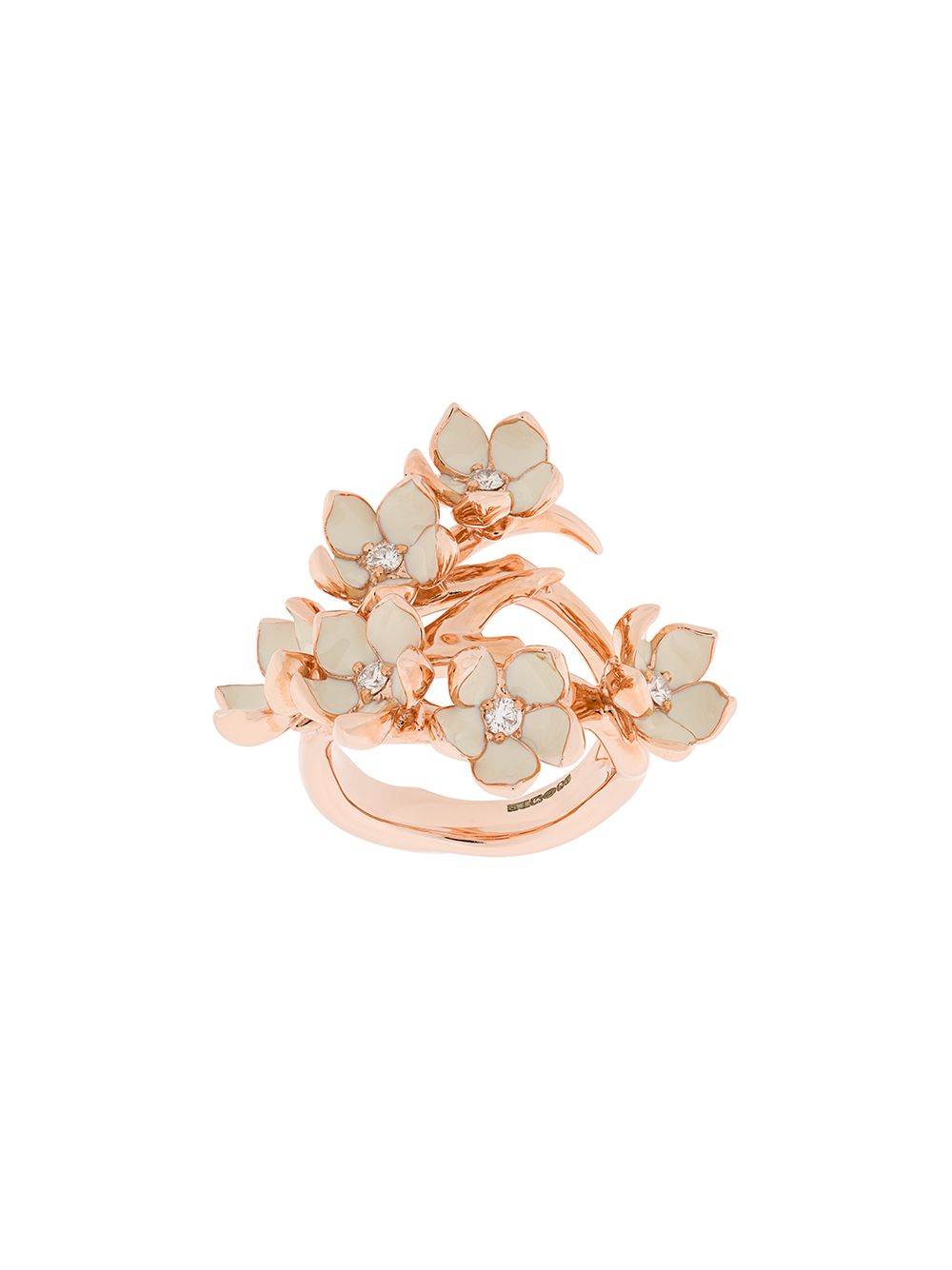 

Shaun Leane anillo de diamantes Cherry Blossom - Dorado