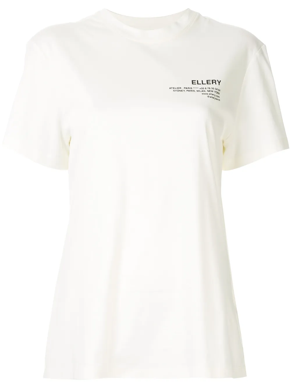 Ellery T-shirts ELLERY LAZARUS PRESS T-SHIRT - WHITE