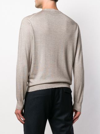 fine knit V-neck sweater展示图