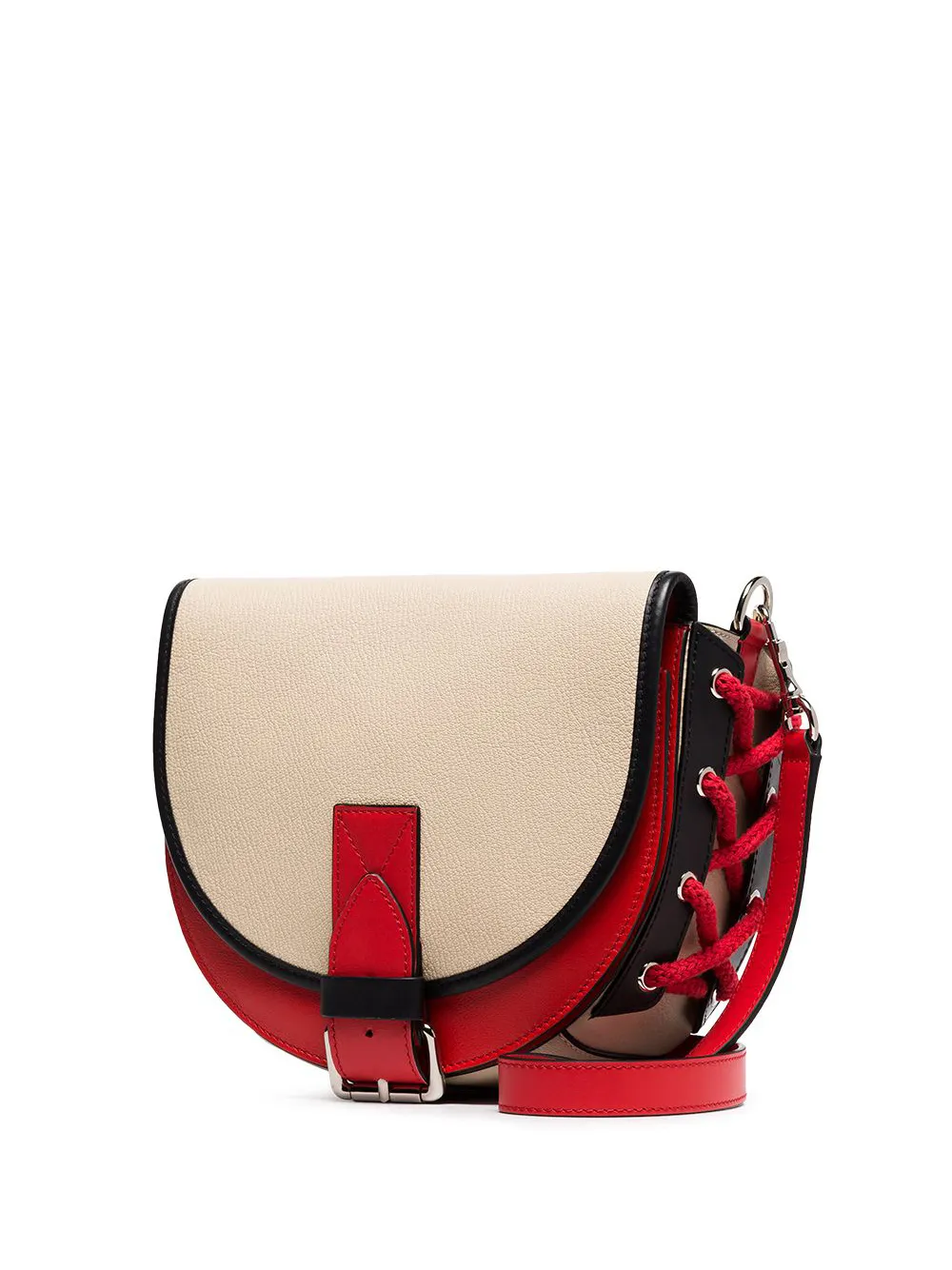 JW Anderson kleine beige Bike crossbodytas van leer en canvas