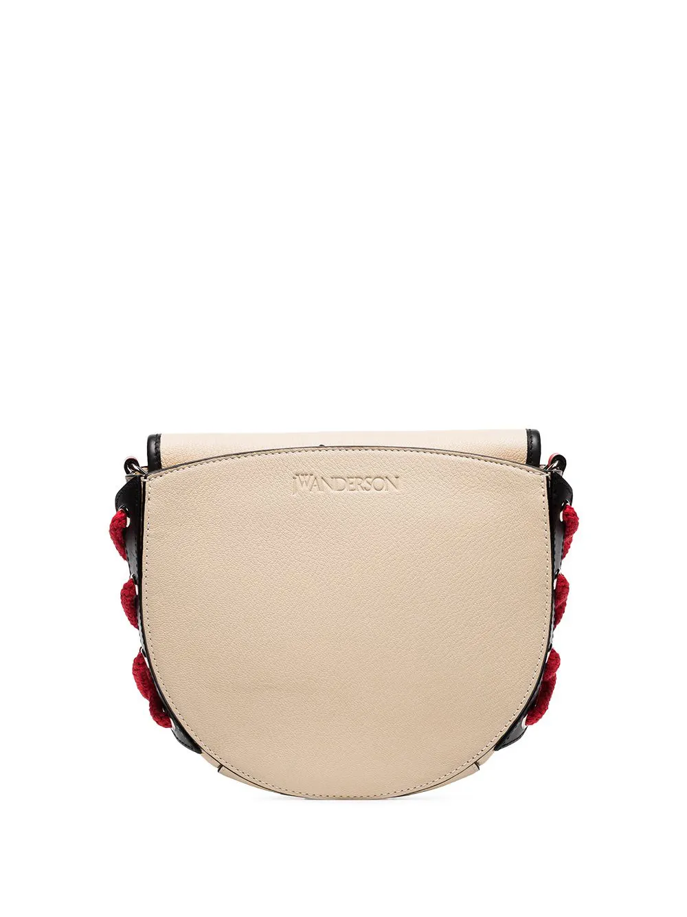 JW Anderson kleine beige Bike crossbodytas van leer en canvas