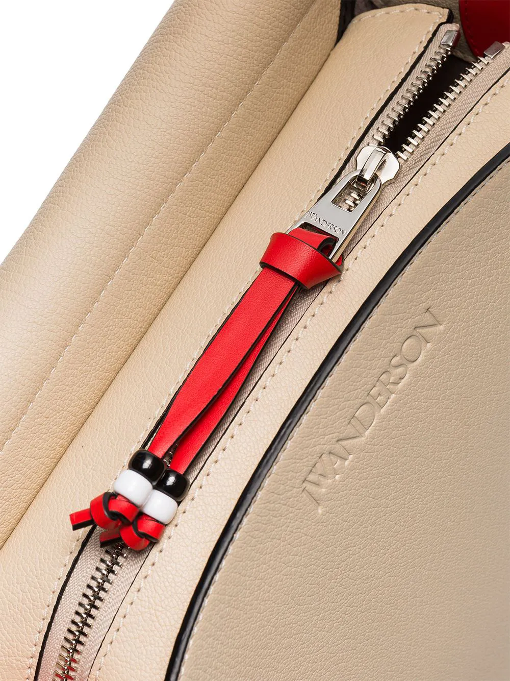JW Anderson kleine beige Bike crossbodytas van leer en canvas