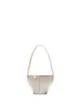STAUD cream Alice leather vanity case bag