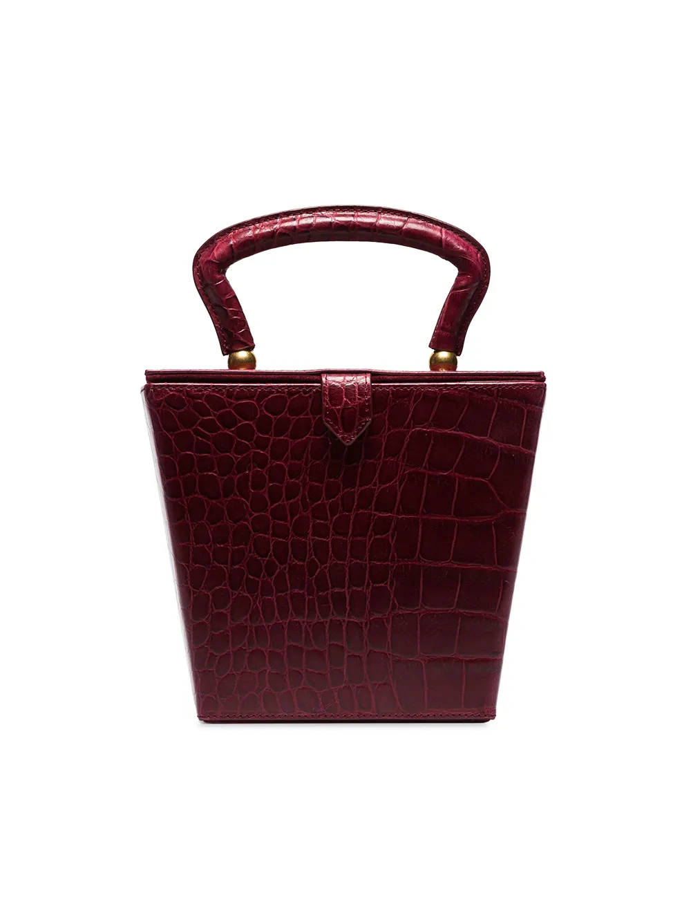 burgundy mock croc bag