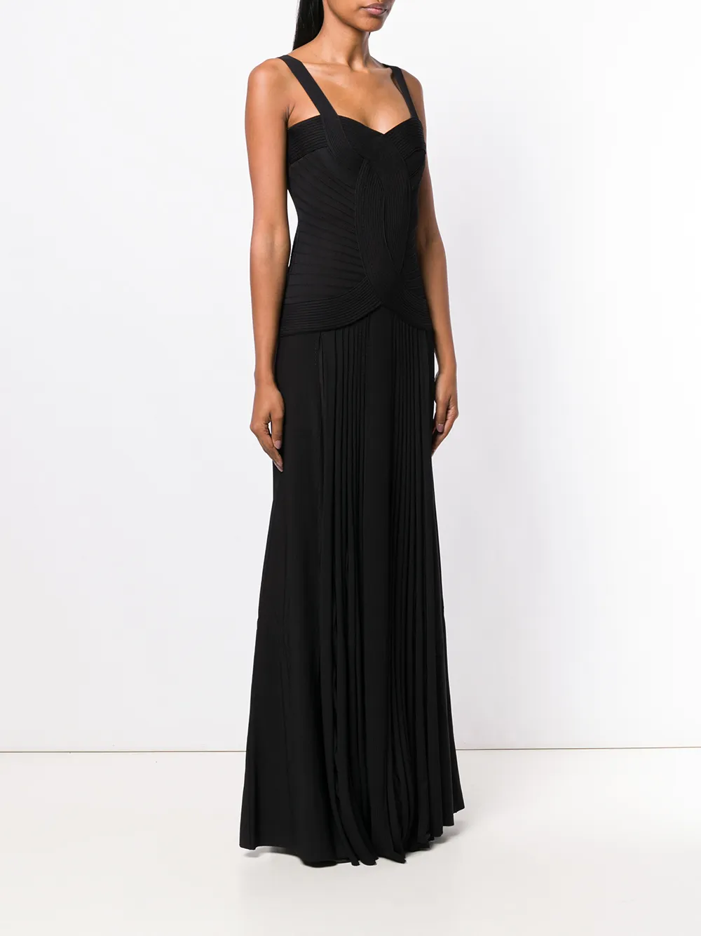 Roberto Cavalli long crossover gown Zwart