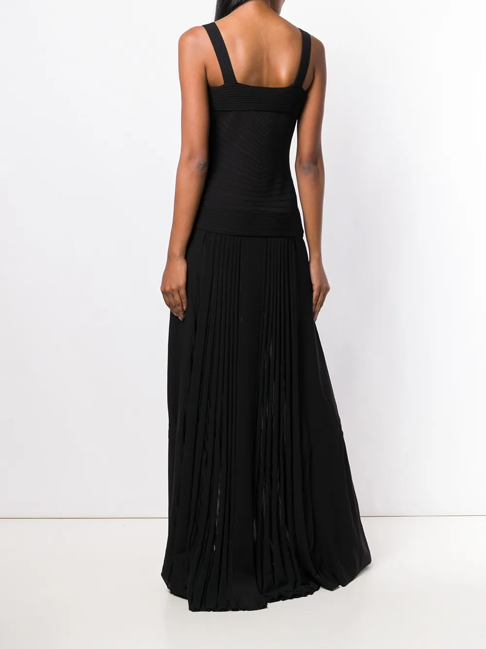 Roberto Cavalli long crossover gown Zwart