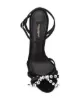 Dolce & Gabbana black 105 crystal embellished suede sandals