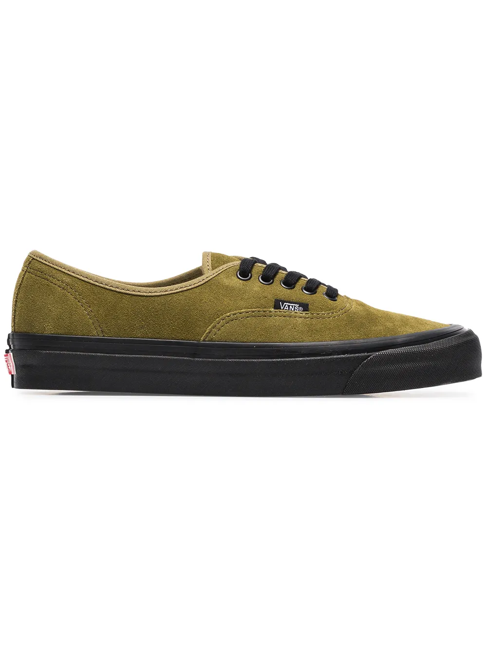 green leather vans