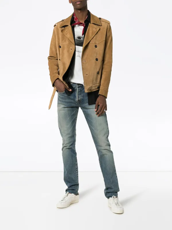 saint laurent bandana jeans