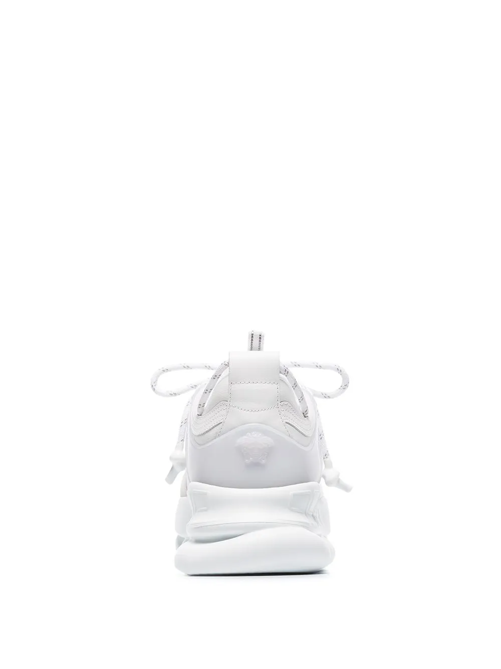 Versace Chain Reaction Chunky Sneakers All White – The Luxury Shopper