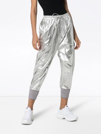 metallic cropped track pants展示图