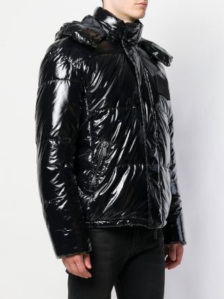 calvin klein glossy puffer jacket