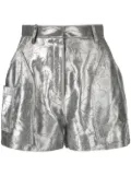 Roberto Cavalli Laser cut calf hair shorts - Silver