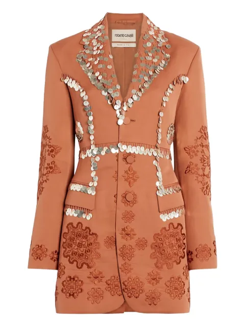 Roberto Cavalli sequin-embellished fitted jacket