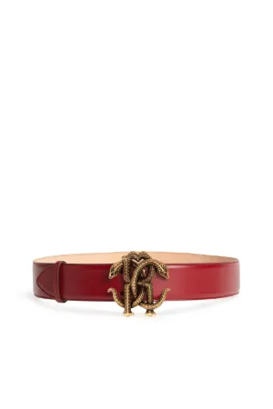Leather Mirror Snake belt | Roberto 