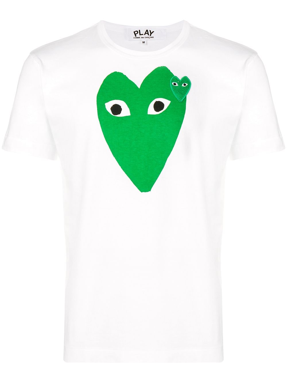 фото Comme des garçons play футболка с фирменным принтом и заплаткой в форме сердца