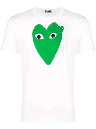 Comme Des Garcons Play Heart Logo T shirt White FARFETCH