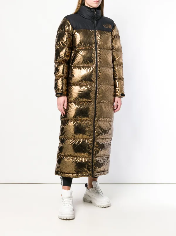Long gold puffer coat Clearance