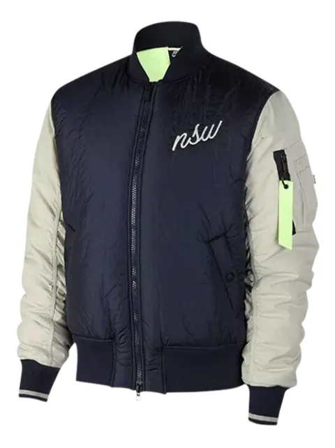 Nike embroidered-logo bomber jacket