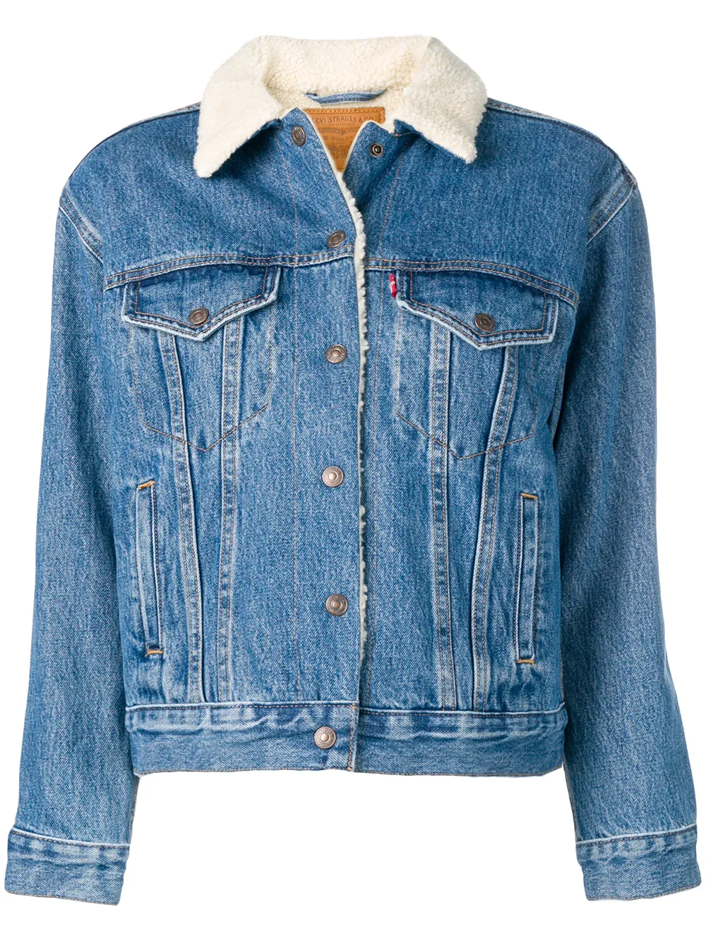 shearling denim jacket