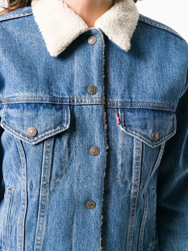 levi shearling denim jacket