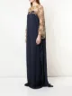 Marchesa x Ramadan embroidered floral draped kaftan dress