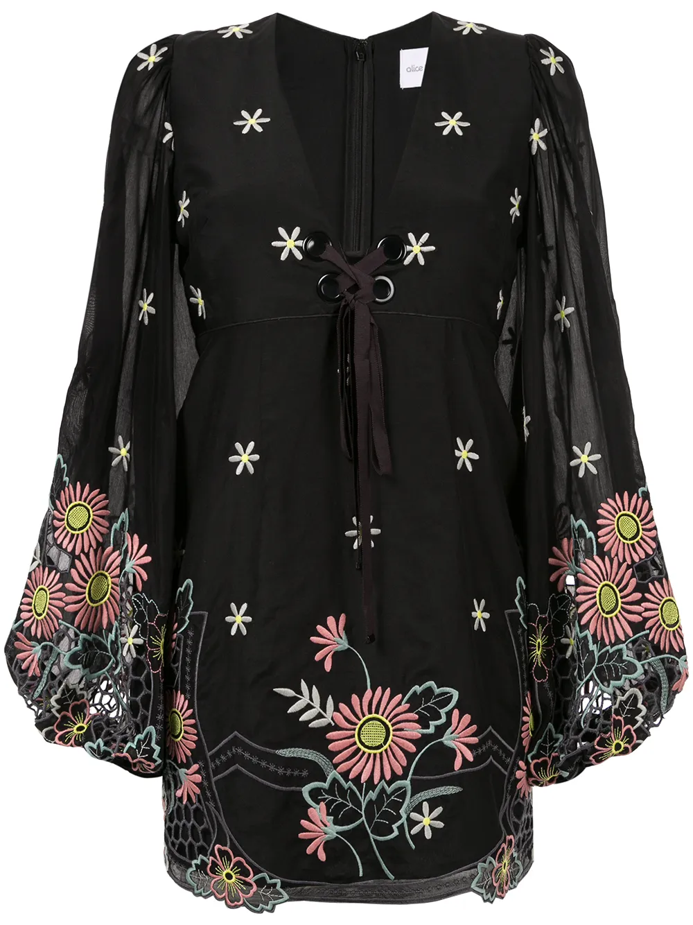 Alice Mccall Tops ALICE MCCALL MINIKLEID MIT GÄNSEBLÜMCHENMOTIV - SCHWARZ
