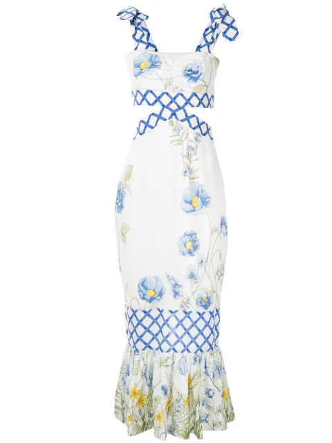 alice mccall flower girl midi strap dress