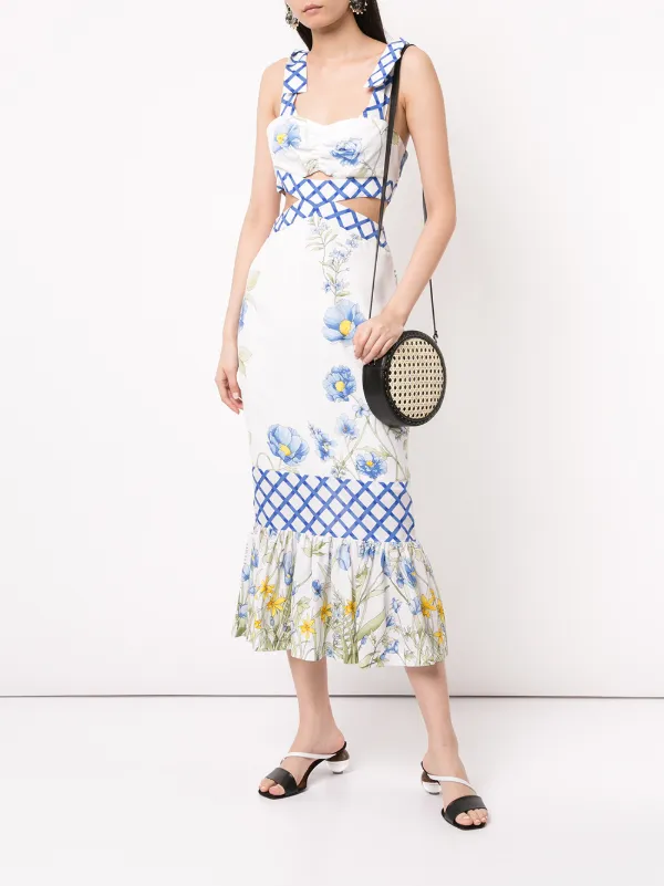 alice mccall flower girl midi strap dress