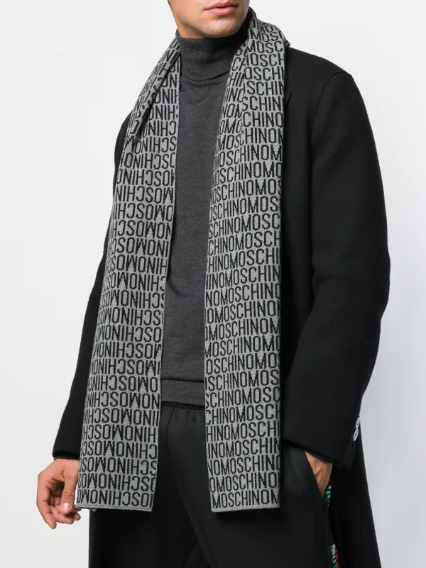 moschino grey scarf