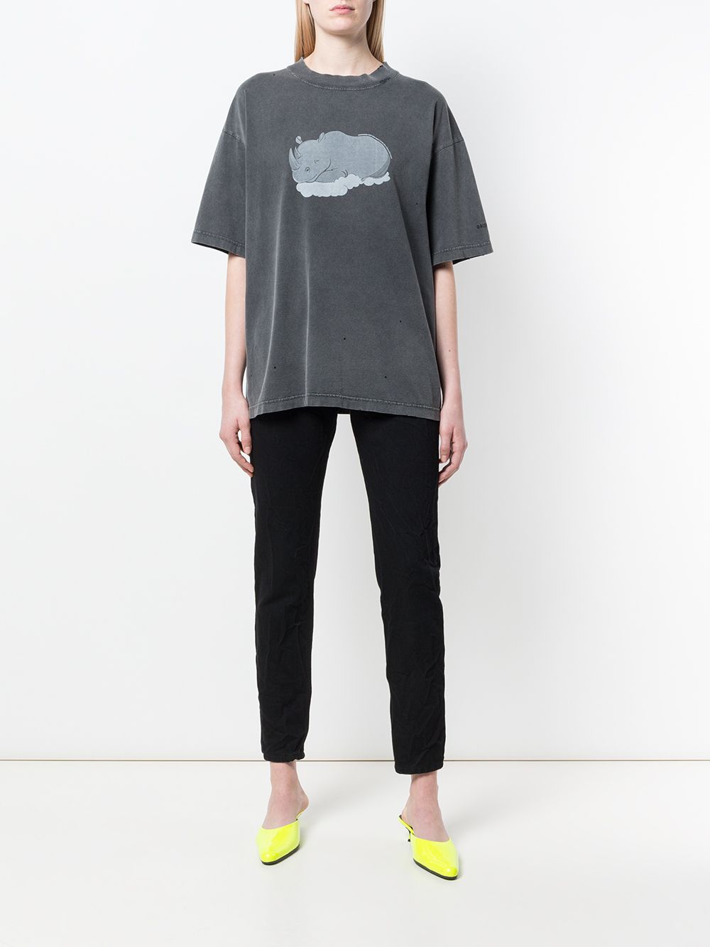 фото Balenciaga футболка с изображением носорога