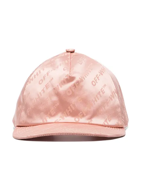 Off-White Pink Satin Finish Logo Baseball Cap
